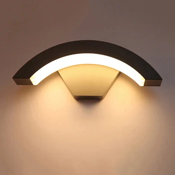 Thrisdar 12W 15W 18W Tvorivé Vodotesný LED Verandu Nástenné svietidlo Arc-Tvarované Vonkajšie Villa Chodby, Balkón, vchodové Dvere Nástenné Svietidlá