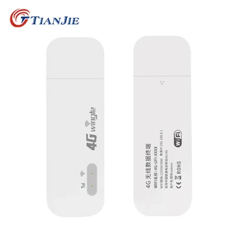 TIANJIE 3G, 4G LTE SIEŤACH GSM WiFi Modem hardvérový kľúč USB Odomknutá Cat4 150Mbps Wingle Router Auto Domov Hotspot S Slot Karty Sim