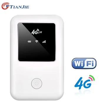 TIANJIE 4G Wifi Trasy, 3G, 4G Lte Wireless 150Mbps Auto Mobile Wifi Cat 4 Hotspot Odomknutý Modem So Sim Kartu