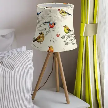 Tienidlo Vták Akvarel Design Pattern Bubon Tienidlo Lampy Stolové Lampy v štýle Art Deco Jednoduchý Štýl Tienidlo Stretch Tkaniny Lampshell