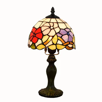 Tiffany Štýle Stolové Svietidlo Pre Spálne Nočná študovňa Obývacia izba Dekorácie maša lambas Mozaiky vitráže tiffanylamp
