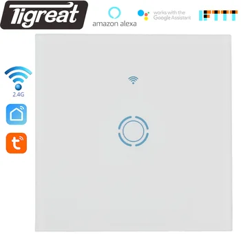 Tigreat Smart Light Switch Dotyk EÚ UK Wifi Bezdrôtové Plug Power Sieťovej Zásuvky Diaľkového Ovládania Tuya App Alexa Domovská stránka Google IFTTT