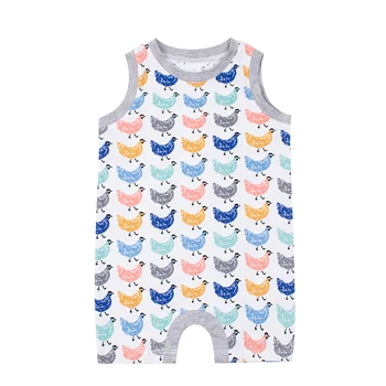 TinyPeople 2019 nové dieťa onesies lete bavlna Mačka tlače dievčatá vesty bebe kombinézu pre dieťa boys jumpsuit roztomilý oblečenie novorodenca