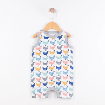 TinyPeople 2019 nové dieťa onesies lete bavlna Mačka tlače dievčatá vesty bebe kombinézu pre dieťa boys jumpsuit roztomilý oblečenie novorodenca