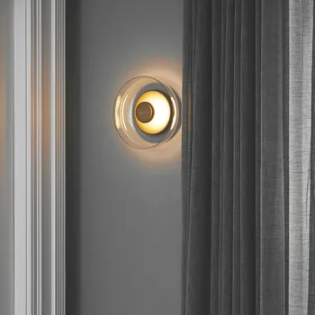 Tiooka Mosadz Post-moderné Misy Tvare LED Nástenné Svietidlo 7W Dekor Nástenné Svietidlo pre Spálňa, Schodisko, Tvorivé Resaturant Sconces