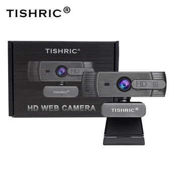 TISHRIC T200 Kamera 1080p Webcam Kryt Auto Focus Webová Kamera S Mikrofónom Web Kamera Na Počítač videohovor Live Vysielanie