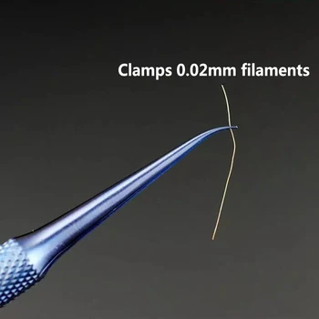Titán Microsurgical Nástroj Platformu Zaoblené Línie priamka tweezer 14 cm Mobilného telefónu na opravu tweezer hlavu šírka 0,15 mm
