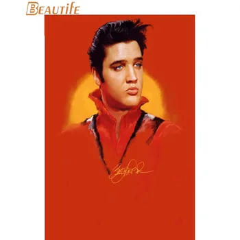 Tkaniny z Hodvábu Plagát Elvis Presley Plagát 30X45cm,40X60cm.50X75cm,60X90cm Domáce Dekorácie na Stenu Umenie Textílie Plagát, Tlač