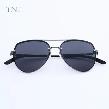 TNT 2020 Fashion Top Kvality Klasické Pilot Štýl Screwfree slnečné Okuliare Mužov Nit Dizajn Značky Slnečné Okuliare UV400 Oculos De Sol