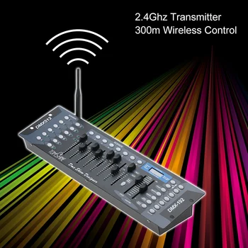 Tomshine 192 Kanály Fáze Svetlo DMX512 Bezdrôtový ovládač Konzoly s Vysielačom Party DJ, Disco Prevádzkovateľa Zariadenia