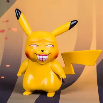 TOMY Pokemon Zábavné Vtipné Freak Pikachu Bulbasaur Charmander Veverička PVC Anime Akcie Obrázok Model Bábiky Hračky Detí, Darček
