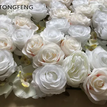 TONGFENG 10pcs/veľa Mixcolor Svadobné 3D kvetinové steny kvet runner svadobné Umelého hodvábu ruže, pivónia svadobné pozadie dekorácie