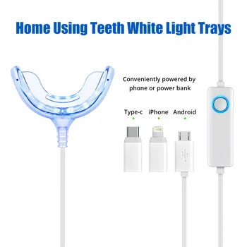 Tongwode zubné whitener 3 ks hands-free na bielenie zubov urýchľovač časovej funkcie biele zuby nástroj