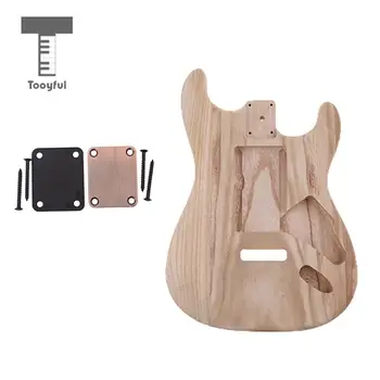Tooyful Ručné Nedokončené Gitara Dreva Telo s Krku doske Tesnenie Luthier Nástroje pre Strat ST Elektrická Gitara