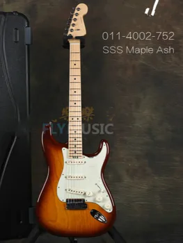 Top kvalita FP-ST1103 2TS farieb masívneho Jaseňa telo biely pickguard javorový hmatník Elite elektrická gitara, doprava Zdarma