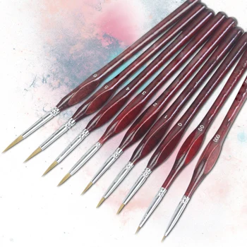 Top Miniatúrne Paint Brush Set Professional Sobolia Vlasy Jemné Detaily Art Nail Model 9Pcs/set