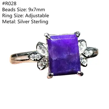 Top Natural Royal Purple Sugilite Korálky Prsteň, Šperky Pre Ženy Lady Muž Striebro Protinádorové Crystal Drahokam Nastaviteľný Krúžok AAAAA