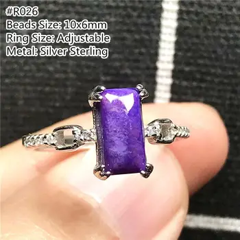 Top Natural Royal Purple Sugilite Korálky Prsteň, Šperky Pre Ženy Lady Muž Striebro Protinádorové Crystal Drahokam Nastaviteľný Krúžok AAAAA