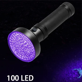 Topcom 395nm 51 UV LED Baterka Prenosné 3W 100 LED UV Svetlo Ultrafialové Svietidla Pochodeň Pre Chytiť Scorpion Pet Moču Zistiť