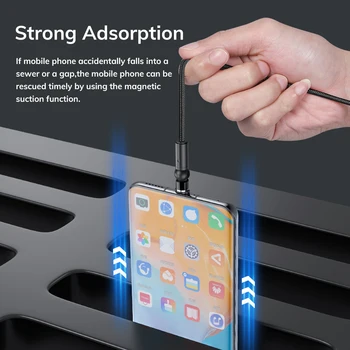 TOPK Magnetické Kábel 3 Pack 540 Otočiť Micro USB Typu C Kábel Magnetické Nabíjanie Nabíjací Kábel Pre iPhone 11 Samsung Huawei Xiao