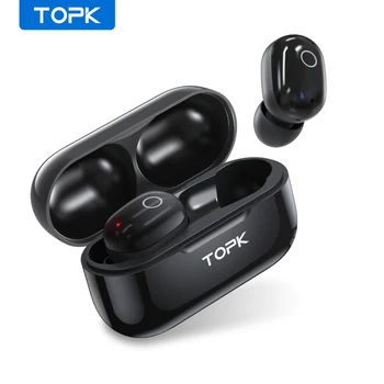 TOPK T12 TWS Bluetooth Slúchadlá 5.0 Bezdrôtové Slúchadlá Touch Ovládania Pravda Bezdrôtové Slúchadlá In Ear Stereo Headset