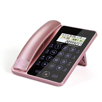 Touch Dial Šnúrový Telefón Pevné Telefónne linky s Farebnými Podsvietený, Hlasového Vysielania, FSK a DTMF Systém, IDENTIFIKÁCIA Volajúceho, PC Panel