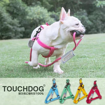 Touchdog Psom na vodítku Mäkký Golier, Nastaviteľné Popruhy Psa Chodiť Von Postroj Vesta Golier Remienok na Ruku pre Malé a Stredne Veľké Psy