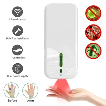 Touchless Strane Dezinfekcia Stroj Automatické Mydla 1500ML Stenu Senzor Peny Hand Sanitizer Kúpeľňa Cocina