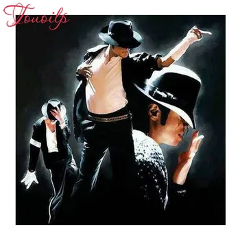 TOUOILP DIY Michael Jackson diamond maľovanie spuare&kolo cross stitch dekor diy diamond výšivky diamond plné plastové remeslá