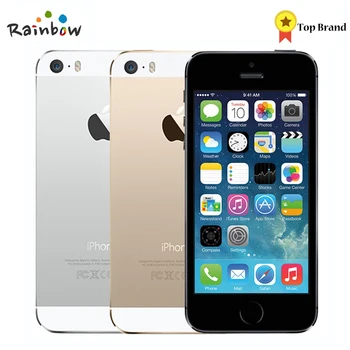 Továreň Odomknutý, Originál Apple iPhone 5s s Odtlačkov prstov IOS OS 4.0 Palcový Displej Mobilného Telefónu Dotykový ID iCloud App Store