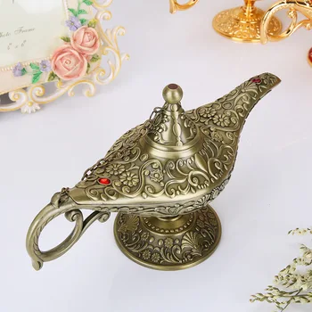 Tradičné Duté Z Rozprávky Aladdin Čarovná Lampa Cosplay Lampa Čaj Hrniec Genie Lampa Vintage Retro Hračka Pre Domáce Výzdoba Ornamentami