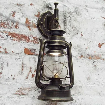 TRANSCTEGO Retro Nástenné Svietidlo Vintage Sklo Európskej Petrolej Lampy Vedľa Svetlo Pre Bar, kaviareň Kúpeľňa Domov Led Svetlá