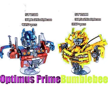 Transformer film Optimus Prime Bumblebee Autobots poprsie akčné figúrky Stavebné kamene, Tehly Deti Hračka darček
