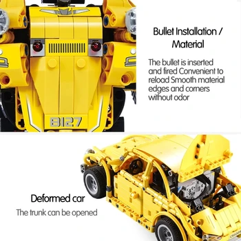 Transformáciu Robota Serie Mesto Vozidiel Mechanické Hornet Robot Model Stavebné Bloky Kompatibilné Diaľkové Deformácie Auto Tehly