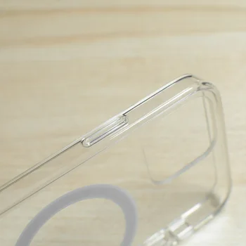 Transparentné Magnet puzdro pre iPhone 12 Pro Max mini 11 Podporu Bezdrôtového Nabíjania Akryl Drop Ochrana Zadného Krytu