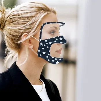 Transparentné Masku Na Tvár Pery Viditeľné Úst Kryt S Ochranou Očí Štít Pozri Výraz Pre Nepočujúcich A Sluchovo Masky