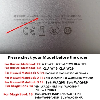 Transparentné puzdro pre Huawei Matebook D14 D15 Mramoru Notebooku puzdro na Huawei Matebook 13 14 X Pro 13.9 Notebook Skin Capa