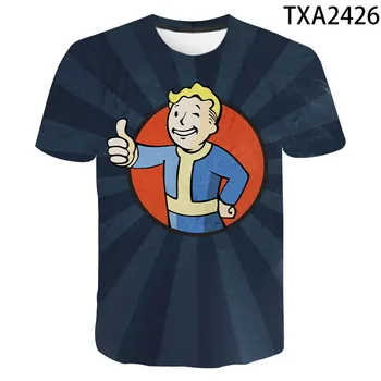 Trezoru Zes Herné Video Hry Fallout 76 2 3 4 Tee Topy, Tričká Muži, Ženy, Deti Bežné Fashion T-shirt Vault-Tec Chlapec Dievča Deti