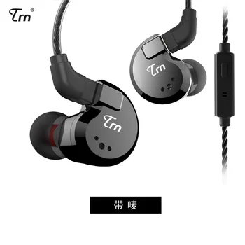 TRN V80 2DD+2BA Hybrid V Uchu Slúchadlá HIFI DJ Monitorovať Beh Športové Slúchadlá Earplug Headset S 2PIN Odnímateľný TRN V20/V60