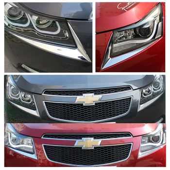 Trochu Zmena Chrome Svetlometu Výbava Nálepky Lampa Obočie Kryt Dekorácie Pásy Samolepky pre Chevrolet Cruze Sedan Hatchback