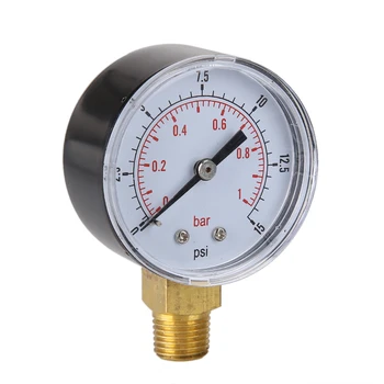 TS-50-15psi Vzduchu ukazovateľ tlaku Paliva Kompresor Nízky ukazovateľ Tlaku Bar Meter Hydraulické Tester Dial Manometer