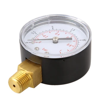 TS-50-15psi Vzduchu ukazovateľ tlaku Paliva Kompresor Nízky ukazovateľ Tlaku Bar Meter Hydraulické Tester Dial Manometer