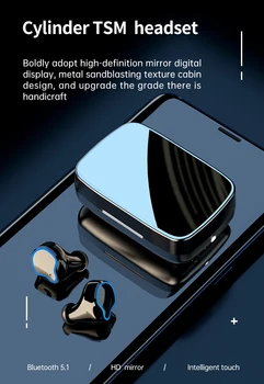 TSM Bluetooth 5.1 Slúchadlá 2200mAh Plnenie Box Bezdrôtové Slúchadlá 9D Stereo Športové Vodotesné Slúchadlá Slúchadlá S Mikrofónom