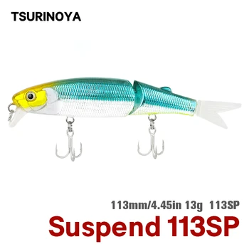 TSURINOYA DW43 88mm 7.2 g Hĺbka 1.2 m Dvakrát Oddiel Suspenting Minnow Rybárske Lure Návnadu Pevného Rybárske Lure Umelé Návnady Fishin