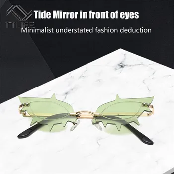 TTLIFE Mačka Očí, slnečné Okuliare, Módne, Luxusné Značky Dizajnér 2020 Ženy bez obrúčok Červené Ružové Malé Slnečné Okuliare UV400 Odtiene Okuliare