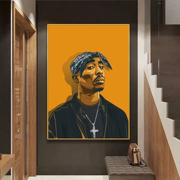 Tupac Moderného Umenia Plagáty a Vytlačí Portrét Cuadros Plátne, Obrazy na Stenu Umenia pre Obývacia Izba Domova (Bez Rámu)