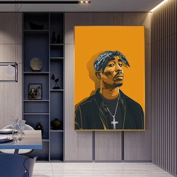 Tupac Moderného Umenia Plagáty a Vytlačí Portrét Cuadros Plátne, Obrazy na Stenu Umenia pre Obývacia Izba Domova (Bez Rámu)