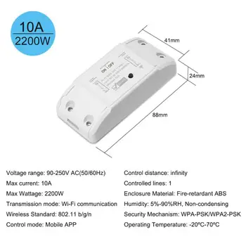 Tuya DIY WiFi Smart Home Light Switch Univerzálny Chránič Časovač, Diaľkové Ovládanie Práce S Alexa Domovská stránka Google Smart Home