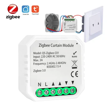 Tuya Smart Zigbee Opony Switch Modul Diaľkového Ovládania Žalúzií, Roliet Ovládanie Hlasom Domovská Stránka Google Aelxa Echo Zigbee2Mqtt