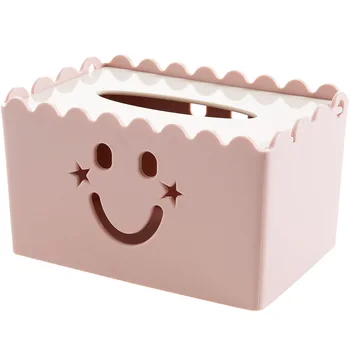 Tvár Smiley Tkaniva Box Domácnosti Ploche Plastové Papier Zásuvky Box Úložný Box Konferenčný Stolík Tkaniva Box domácnosti Gadgets nástroje